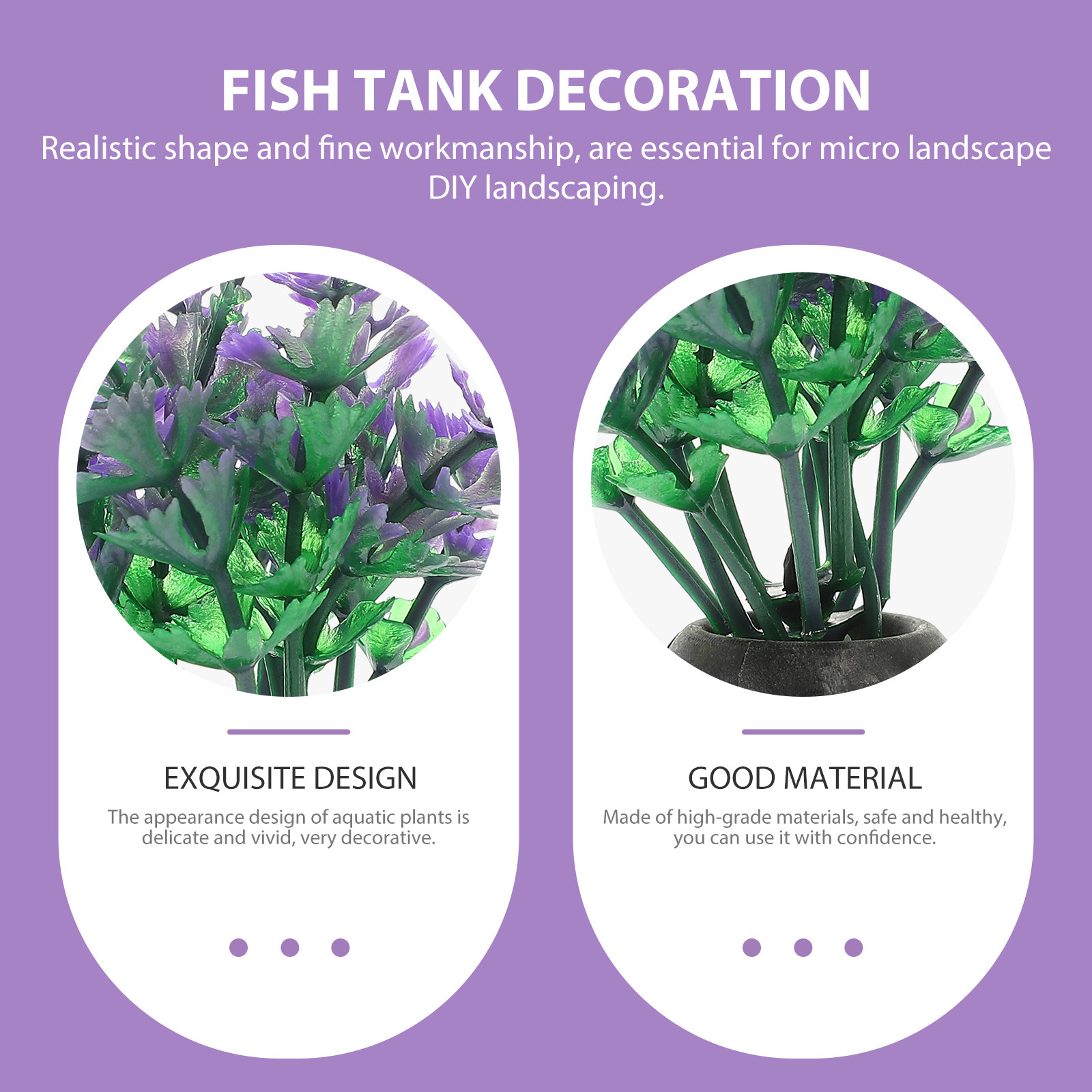 Planted Aquarium Betta - 20 шт. реалистичных пластиковых растений для