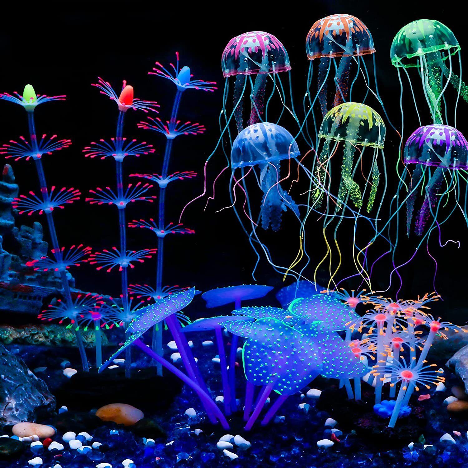 Силиконовые светящиеся искусст – обзор и цена Aquarium Plant Live
