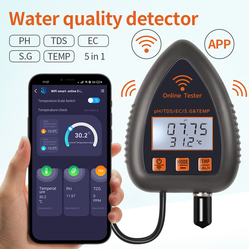 Tuya WiFi 5 в 1 TDS/EC/SALT/S. – обзор и цена Planted Aquarium Test Kit