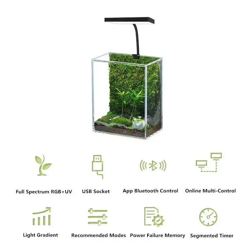 WEEK AQUA Mag Pro USB Нано-лам – обзор и цена Led Planted Tank Light
