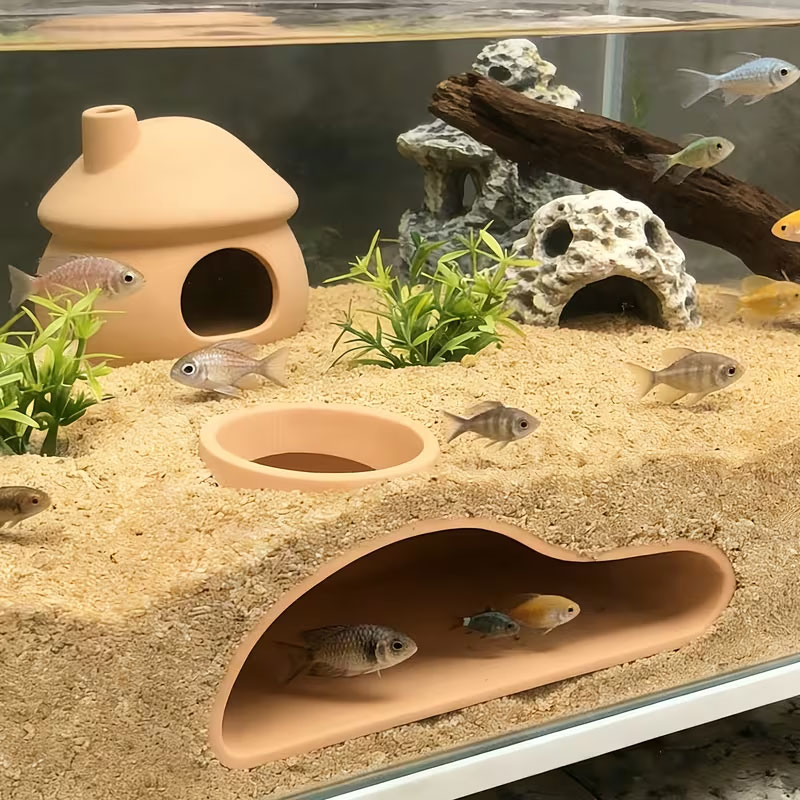 Туннель-укрытие для рыбок Apca – обзор и цена Aquarium Plant Live