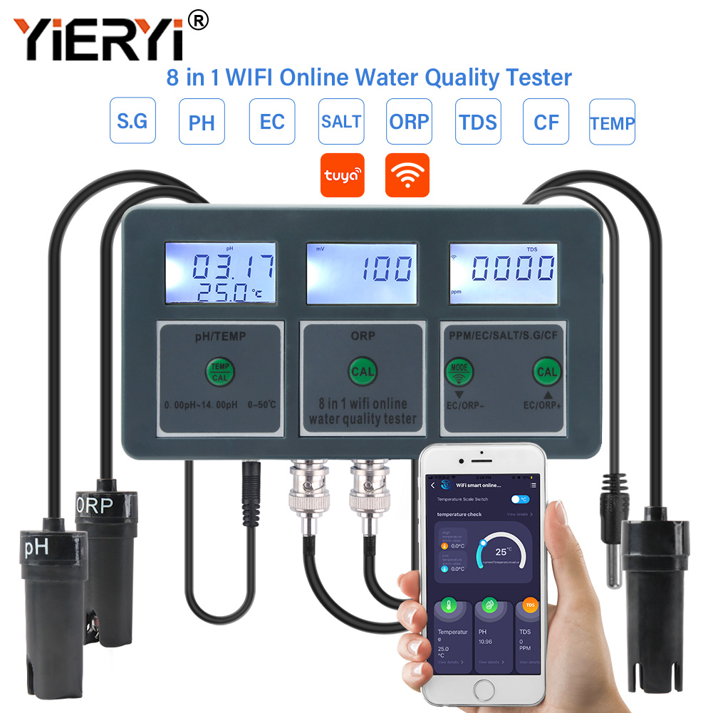 Yieryi WiFi Tuya Smart PH ORP  – обзор и цена Planted Aquarium Test Kit